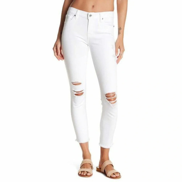 7 for all Mankind high waist ankle Gwenevere skinny jeans, size  25 - Picture 1 of 13